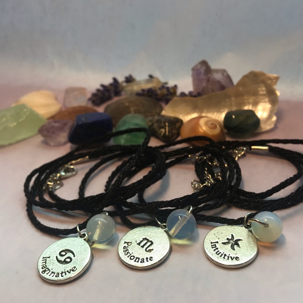 HP! 🥳 ZODIAC MOONSTONE NECKLACE — WATER 💙 - Picture 9 of 11